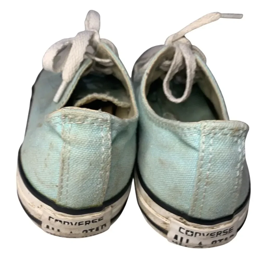 Converse Women Sze 3 All Star Light Blue Shoe Girl Youth Low Top Sneaker Runner